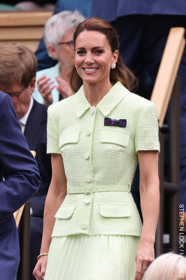 Kate Middleton wears vibrant lime green dress at Wimbledon