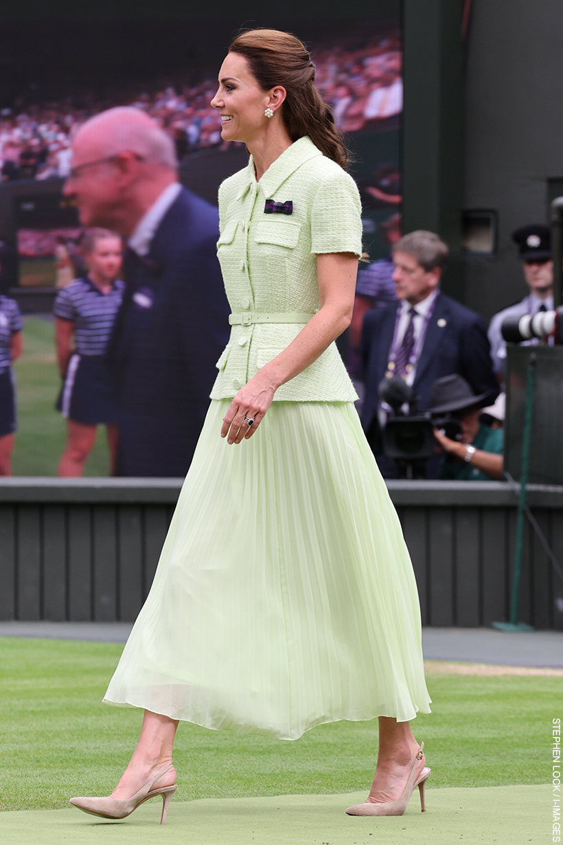 Kate Middleton wears vibrant lime green dress at Wimbledon