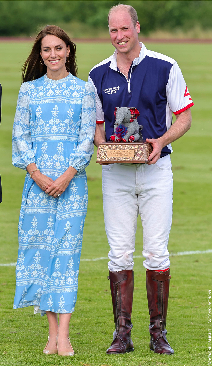 Kate Middleton wears baby blue summer dress for a day at the polo