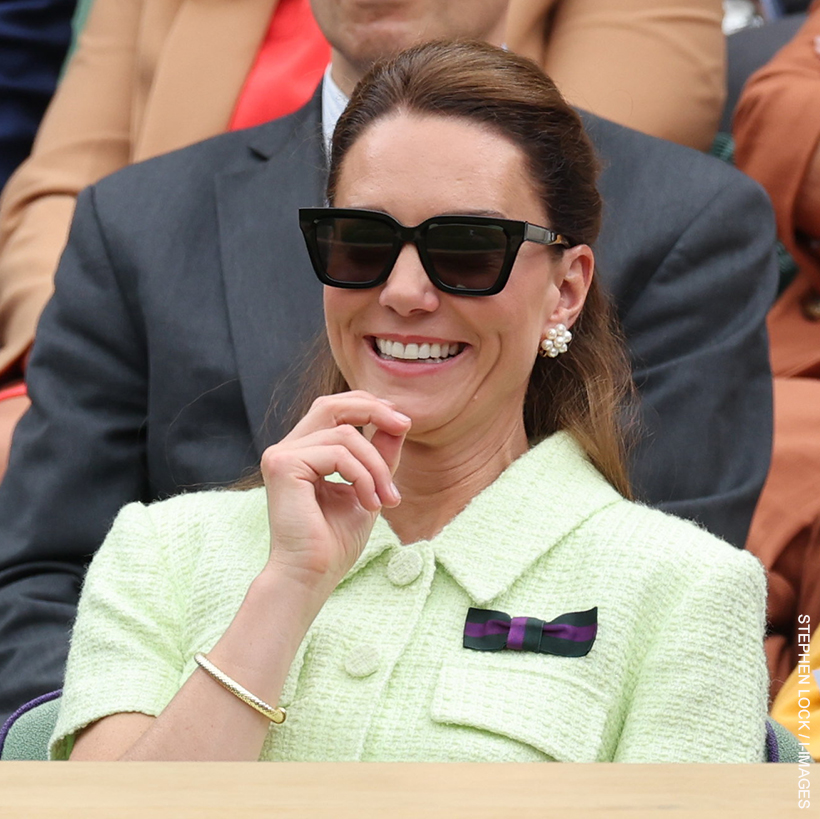 Kate Middleton Wows In Lime Green Tweed and Pumps at Wimbledon