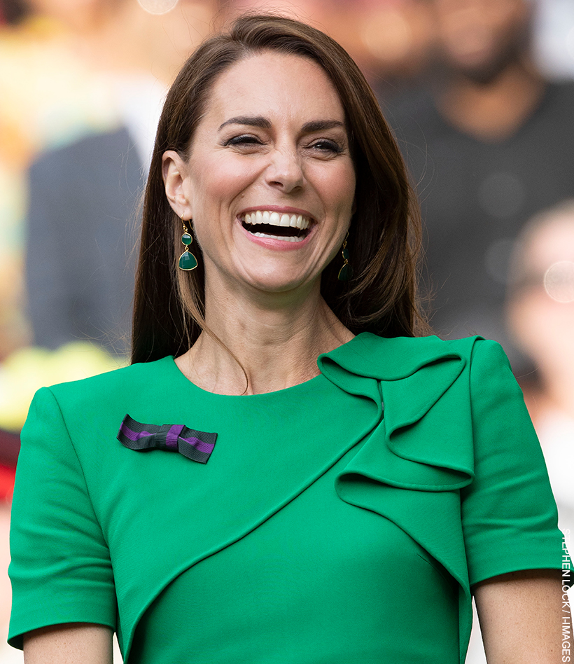Kate Middleton weating the green earrings by Milina London.