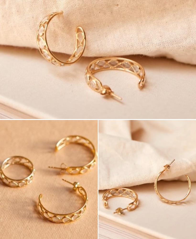 Sezane gold hoop earrings 