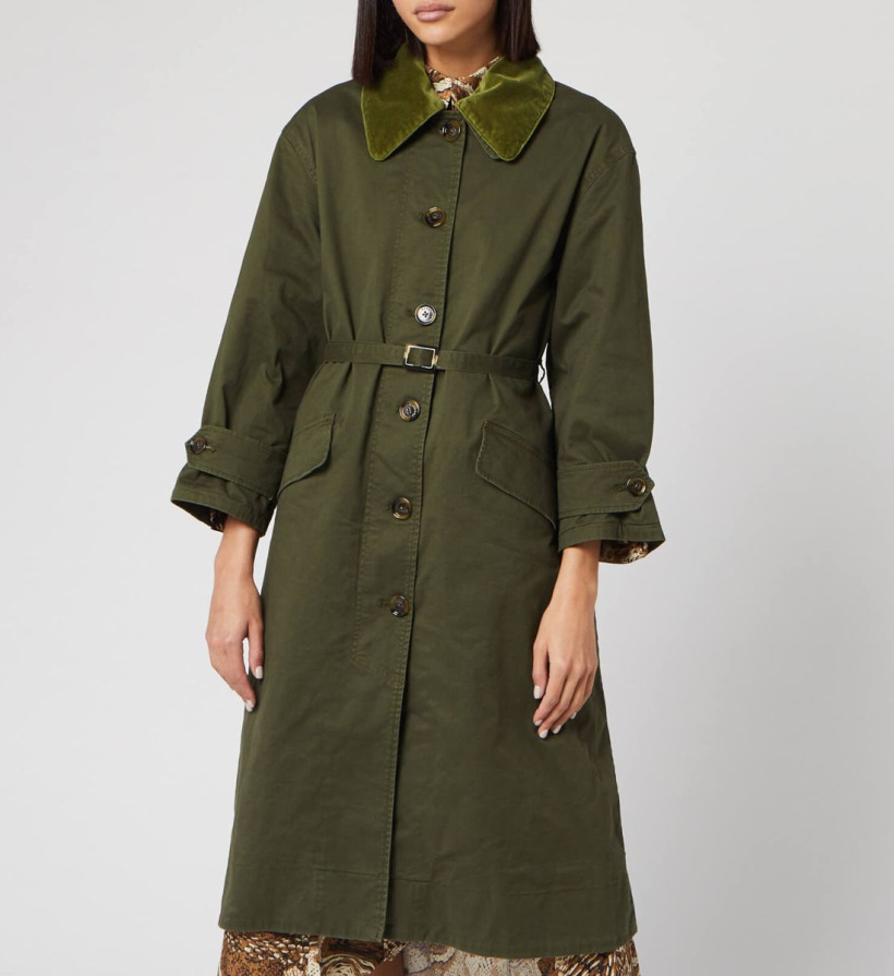 Alexa chung green trench on sale coat