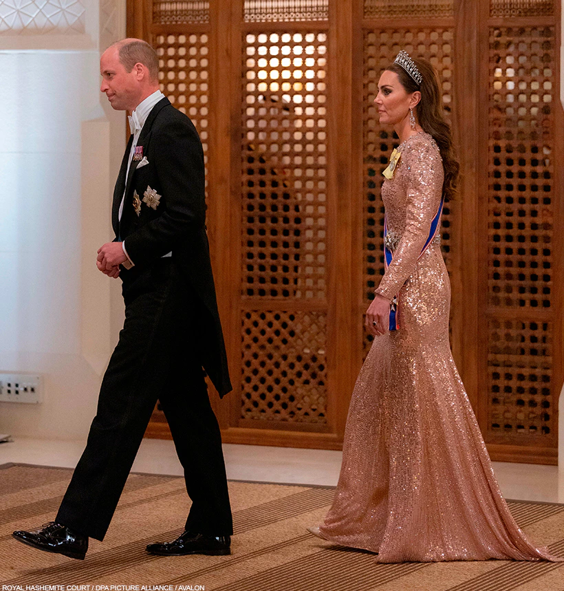 Kate Middleton's Pink Jenny Packham Gown At Jordan Wedding Reception