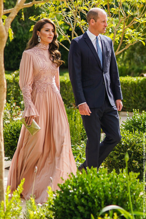 Kate Middleton's Elegant Attire at Jordanian Royal Wedding