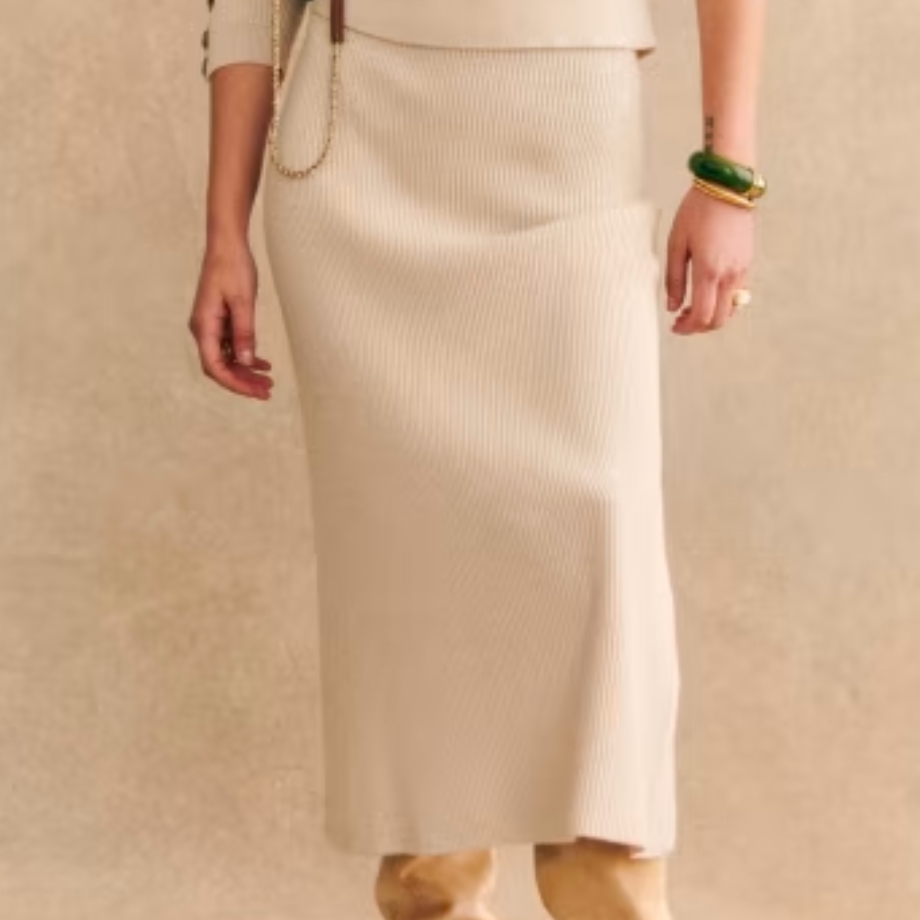 Sézane Naelle Skirt in Natural