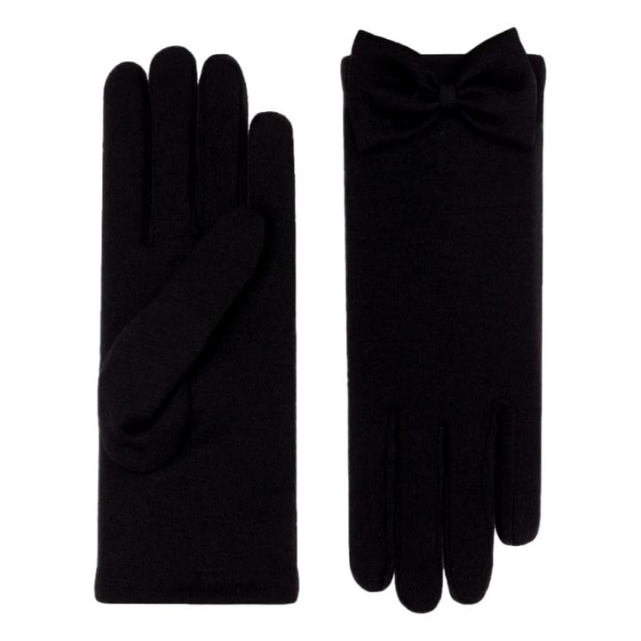 Cornelia James Beatrice Gloves with Bow in Black