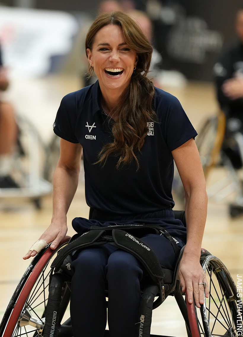 Kate Middleton sat in a wheelchair during a Rugby Inclusivity event in Hull