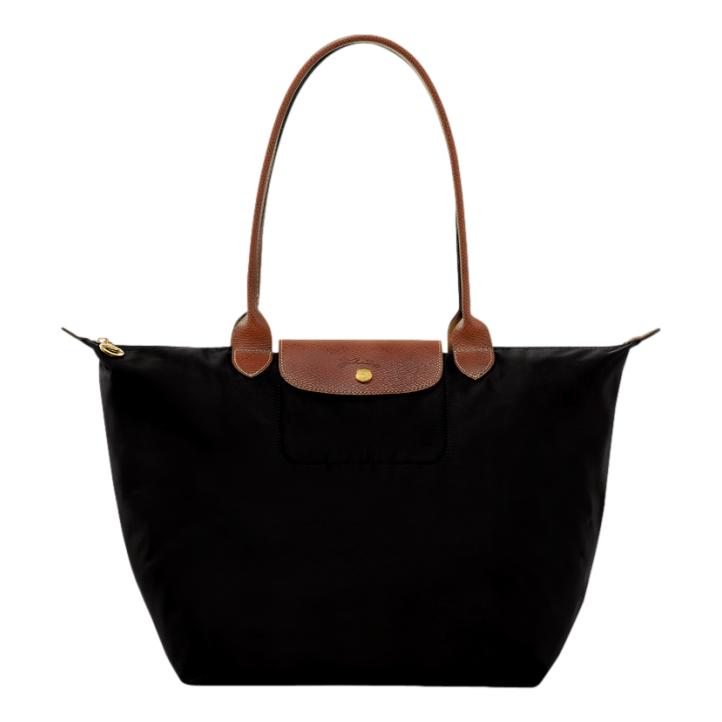 Longchamp - Small Leather Shoulder Bag Black