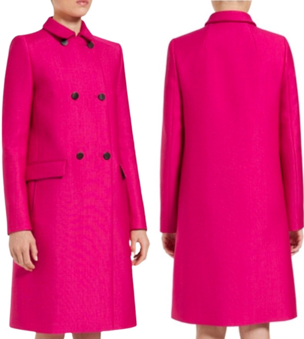 Kate Middleton's Mulberry Double Breasted Coat in Cerise Pink