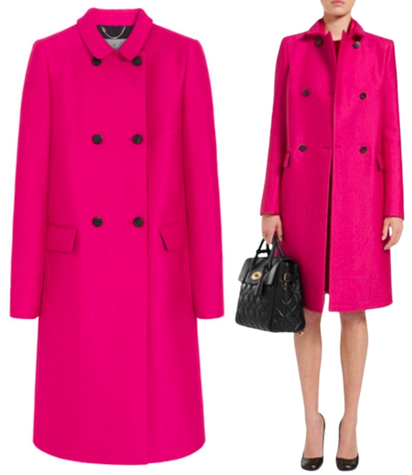 Kate Middleton s Mulberry Double Breasted Coat in Cerise Pink