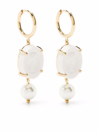 Kate Middleton's Simone Rocha Gold & Pearl Curb Chain Earrings