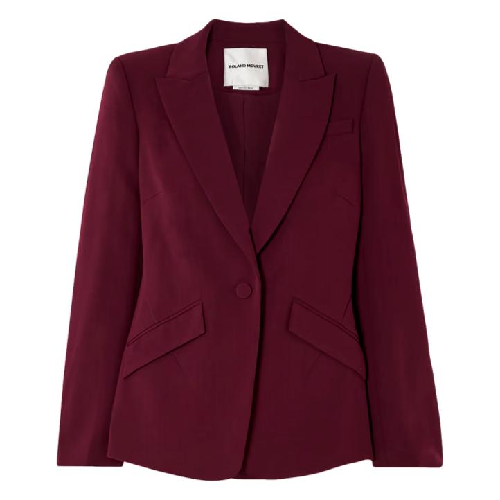 Roland Mouret Cady Suit Jacket in Burgundy