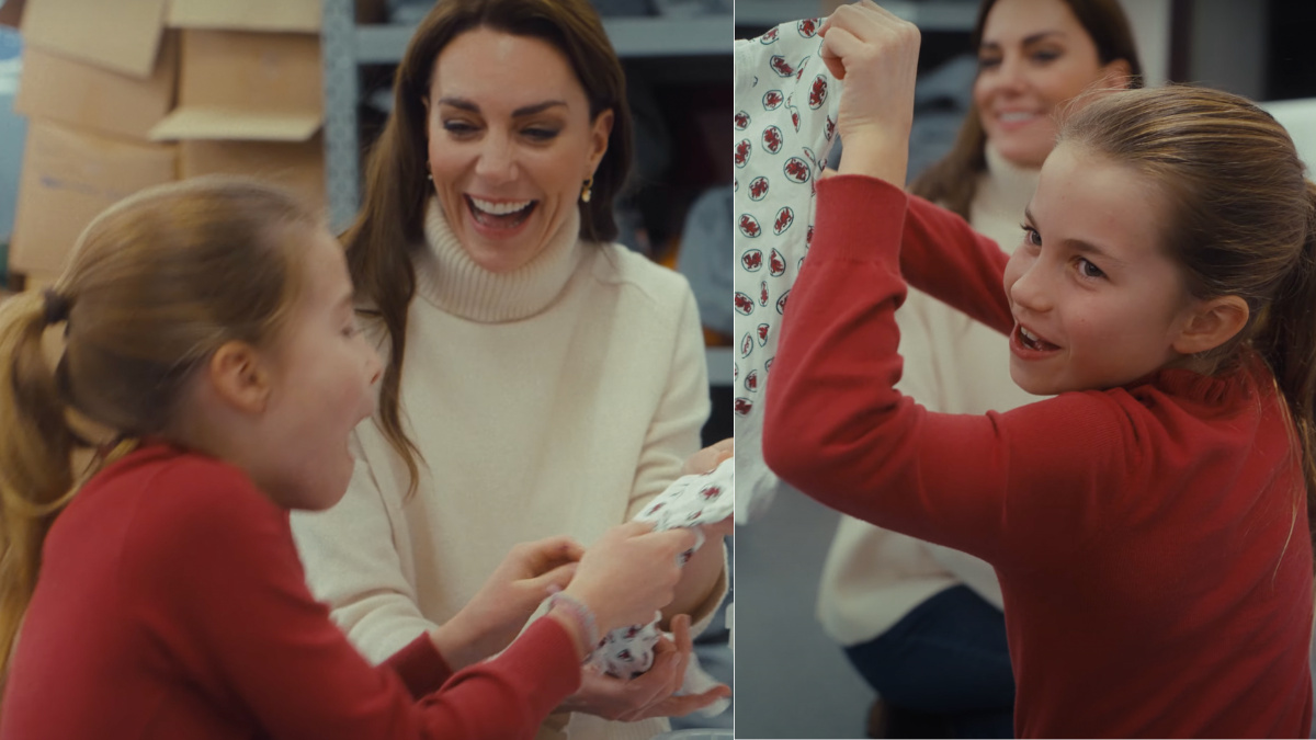 Kate Middleton takes her three children to volunteer at Baby Bank
