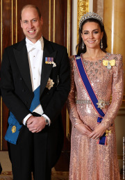 Kate Middleton's Pink Gown & Jewels At 2023 Diplomatic Reception