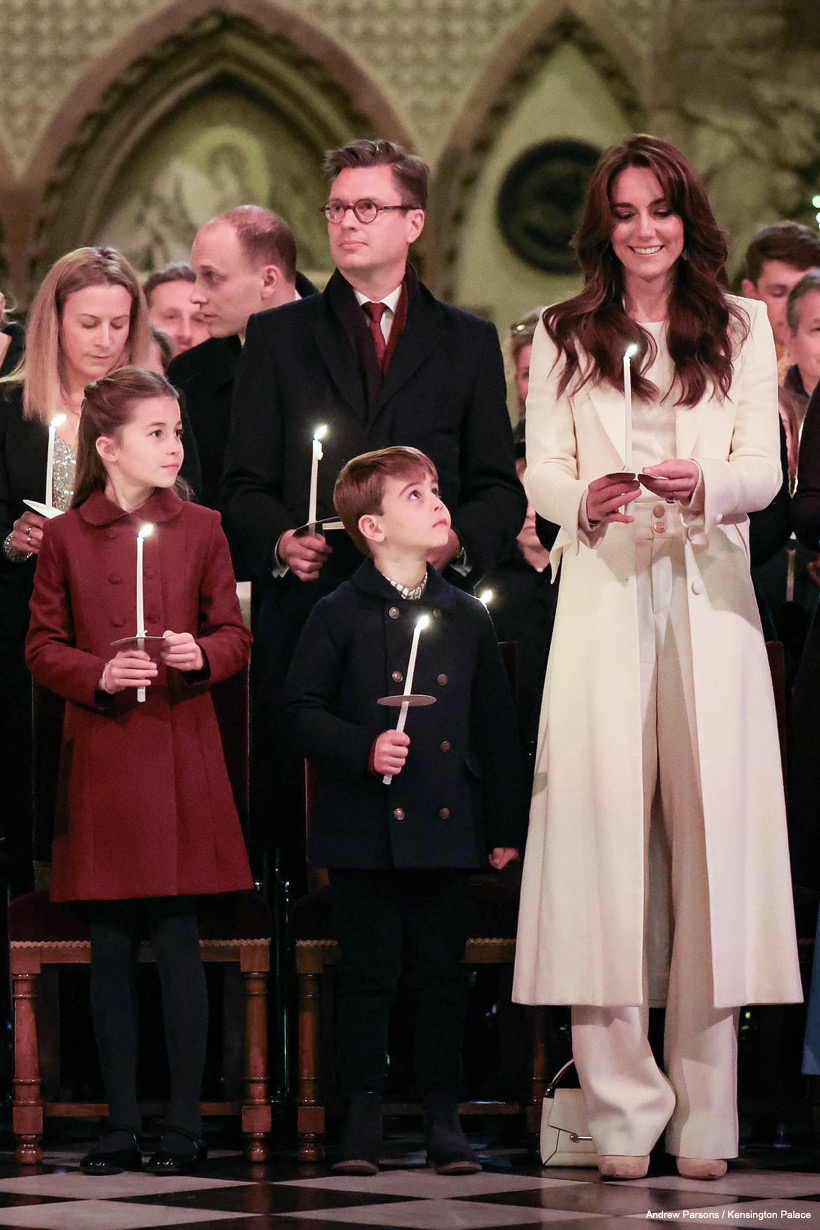 Kate Middleton wears winter whites to the Together at Christmas concert.