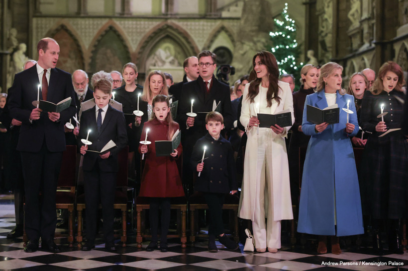 Royals singing hymns at the Together at Christmas Carol Concert