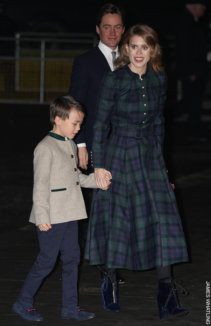 Princess Beatrice, her husband Edo and stepson Christopher attend  2023 Together at Christmas Carol concert