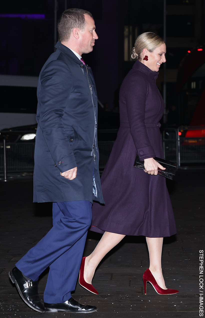 Zara Tindall and Peter Philips, attending the 2023 Together at Christmas Carol concert