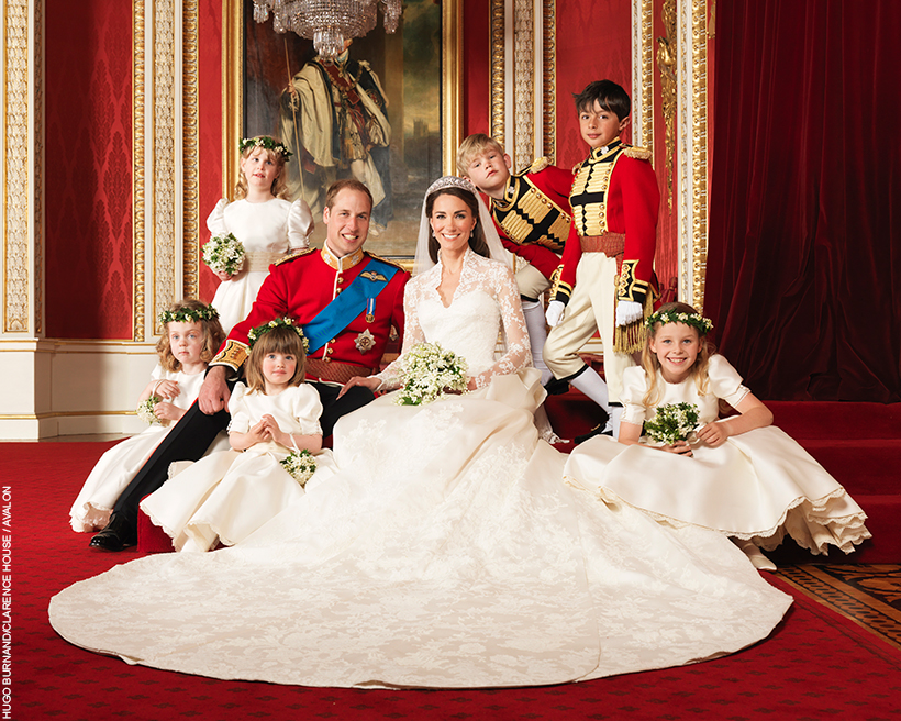 Another official wedding photo from William and Kate's big day.  The Princess's bridal gown is on full display. 