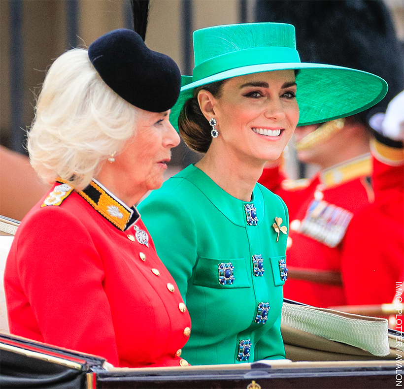 Queen Camilla and The Princess of Wales at 2023's Trooping the Colour.