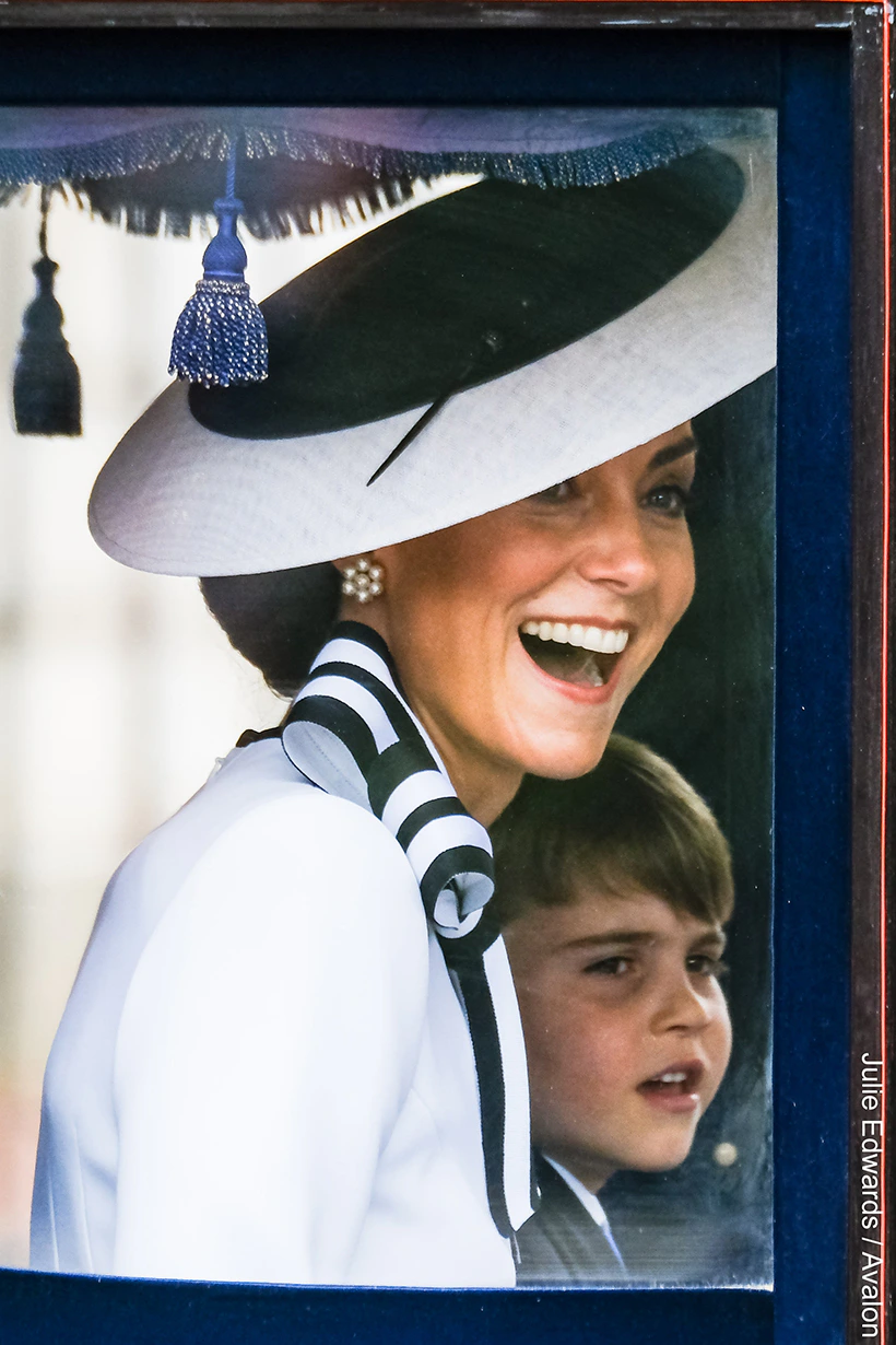 Smiling Kate Middleton in the procession