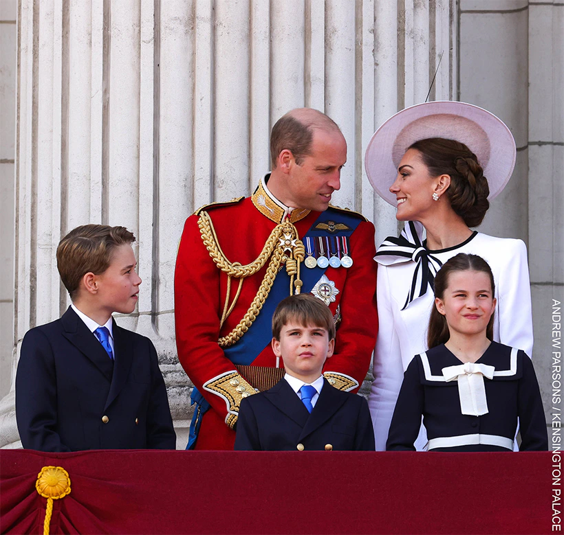 Wales family on the balcony of Buckingham Palace