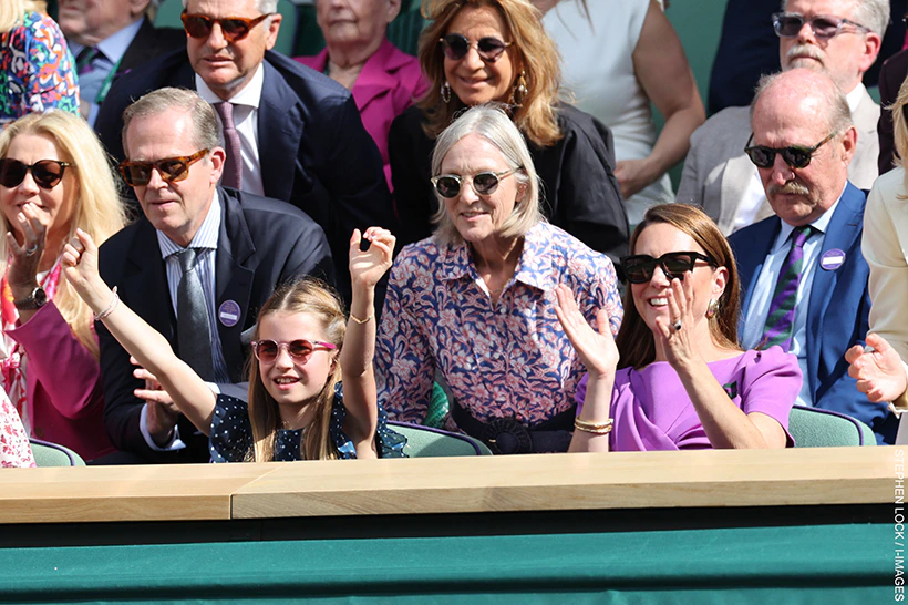 Kate and Charlotte watch the tennis