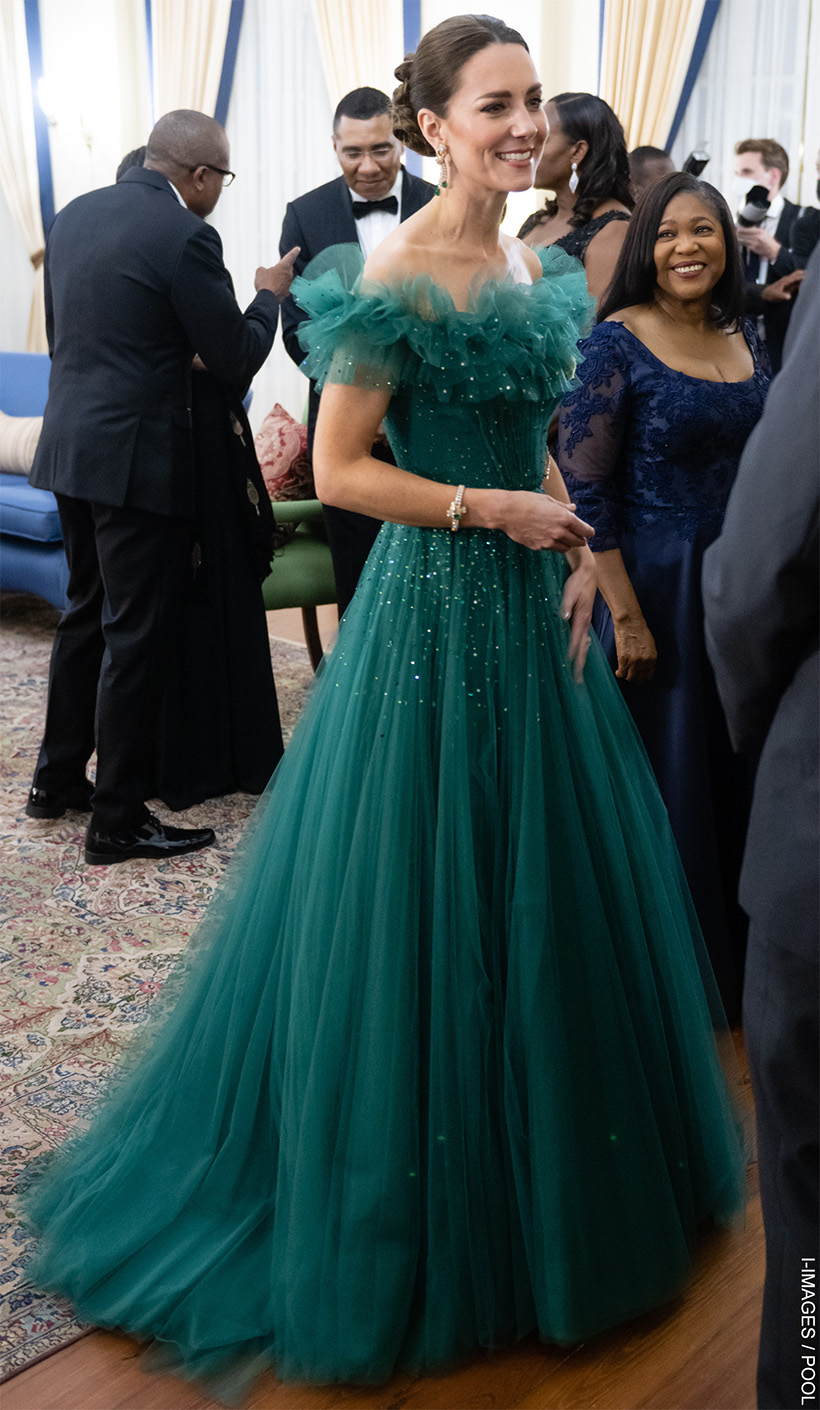 The Princess of Wales wears a green tulle fairy tale dress 