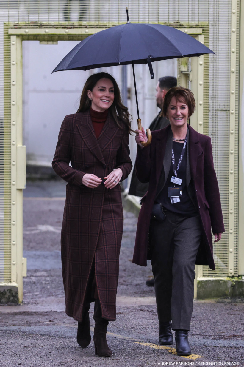 Kate Middleton's brown checked coat by Blazé Milano