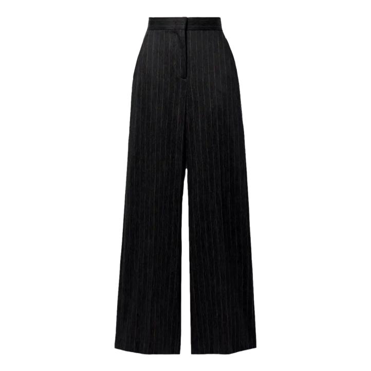 Max Mara Rea Pinstriped Trousers in Grey