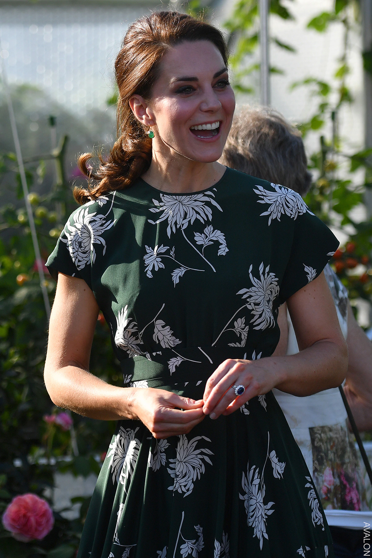 Kate Middleton wearing floral dresses