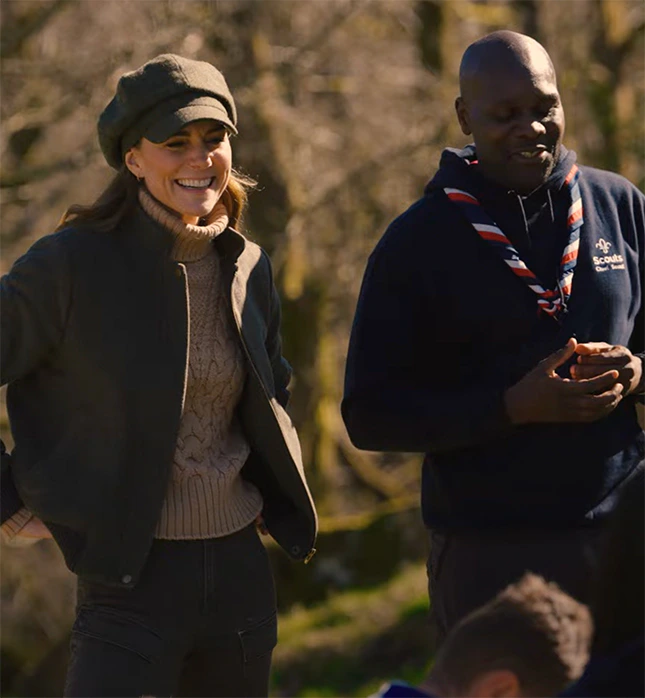 Kate Middleton's Emilia Wickstead 'Otis' Cable Knit Sweater in 'Sand'