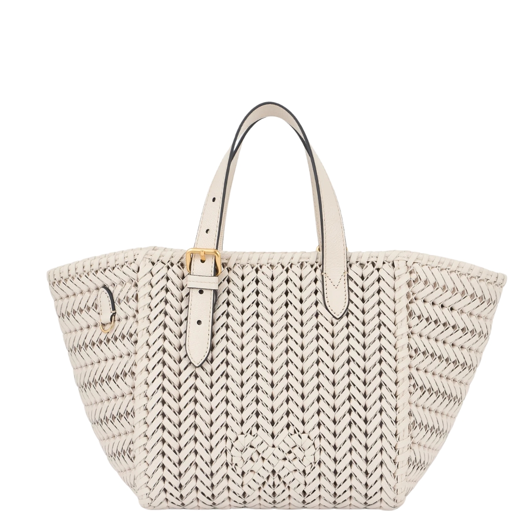 Anya Hindmarch Neeson Small Square Tote in Chalk