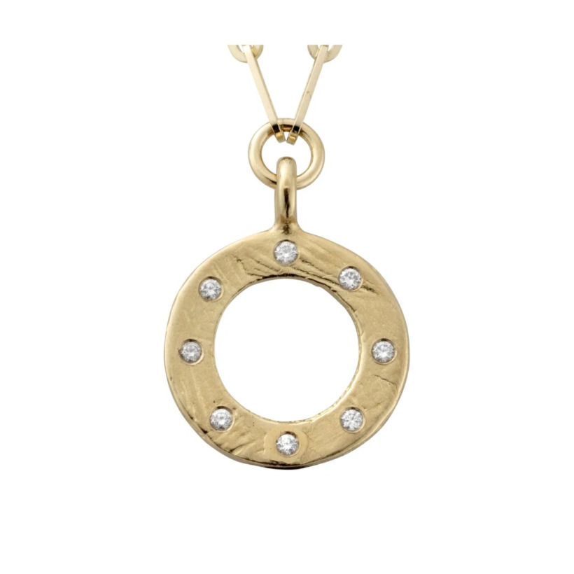 daniella draper gold diamond circle pendant