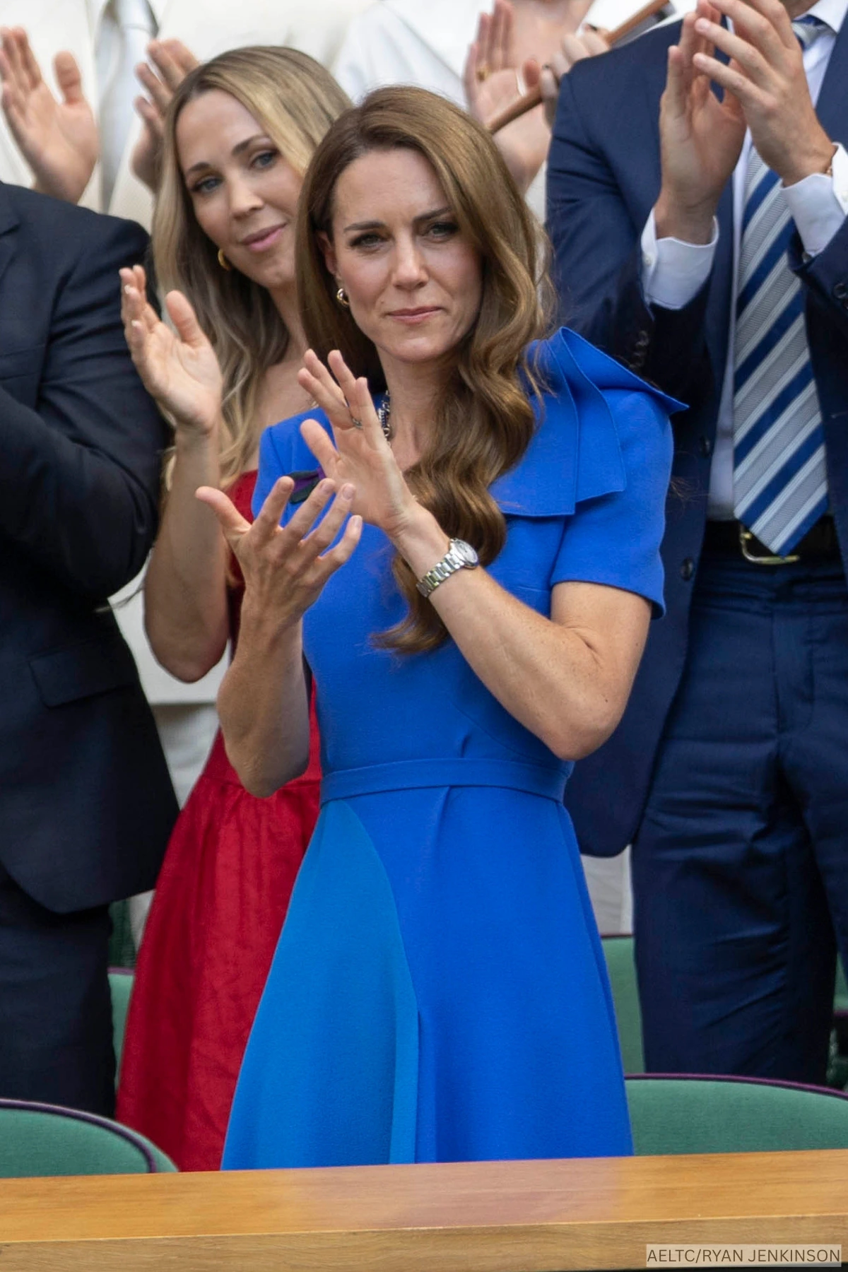Kate Middleton in Cobalt Blue Dress for Wimbledon 2025 Men's Final
