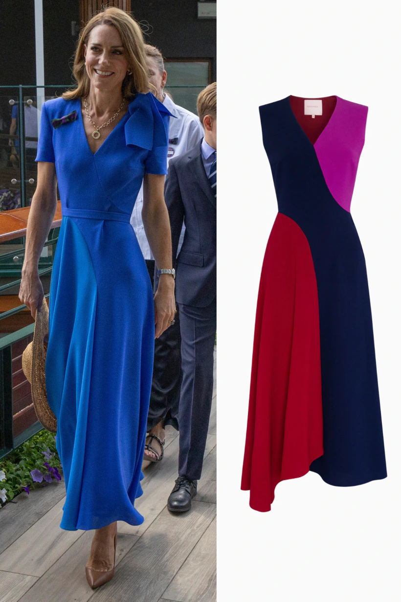 Kate Middleton in Cobalt Blue Dress for Wimbledon 2025 Men's Final Kate Middleton in Cobalt Blue Dress for Wimbledon 2025 Men's Final