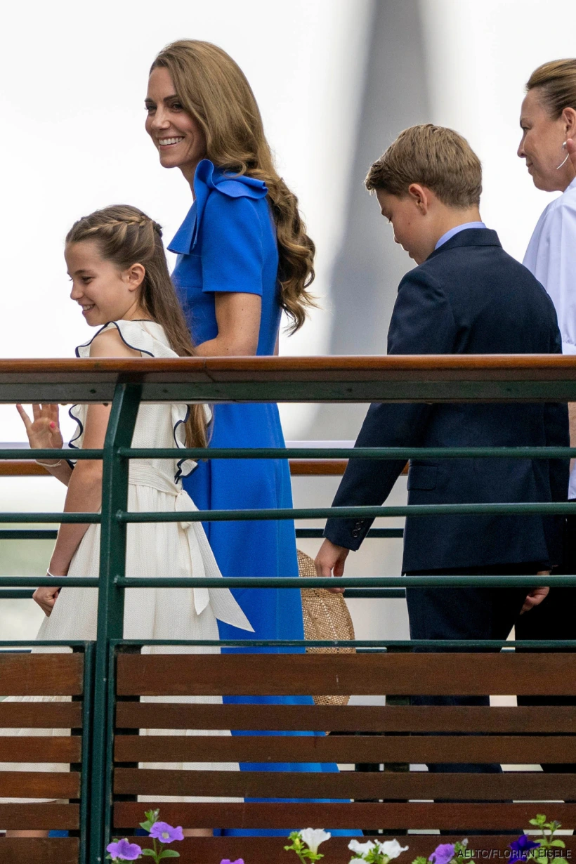 Kate Middleton in Cobalt Blue Dress for Wimbledon 2025 Men's Final