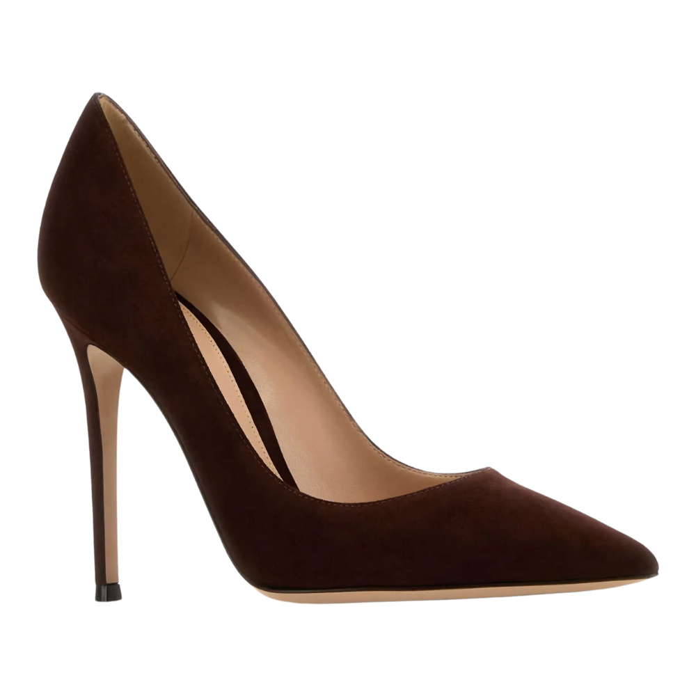 Gianvito Rossi 105 Pumps in Chocolate Brown Suede