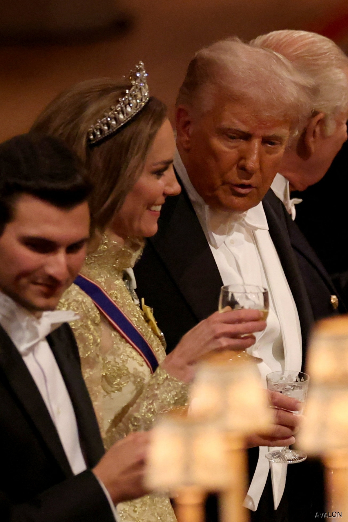 The Princess toasting with President Trump during the State Banquet.