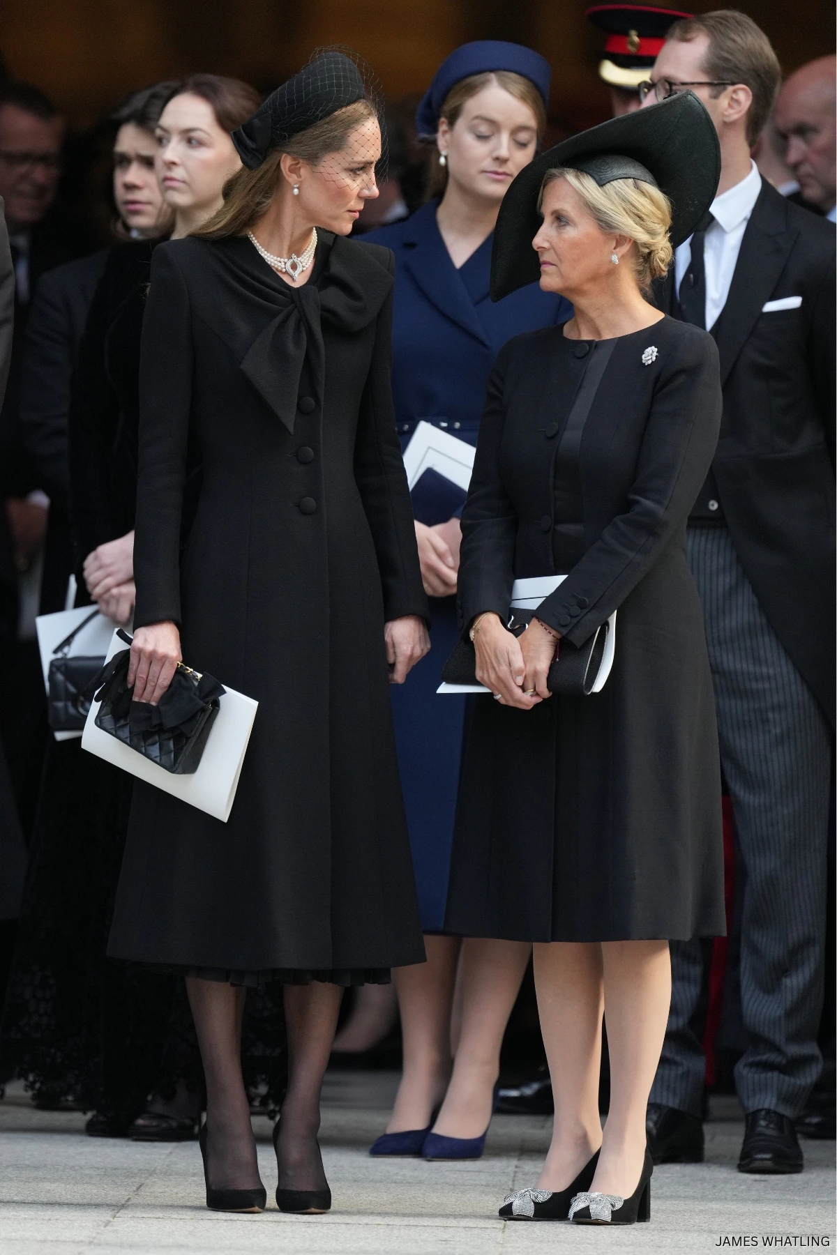 Kate Middleton's Catherine Walker Beau Tie Coat Dress in Black
