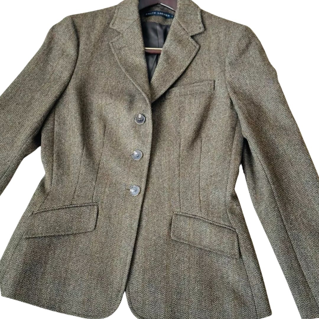 Ralph Lauren Green Tweed Blazer