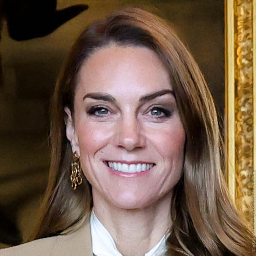 The Princess of Wales wearing the Cassandra Goad Temple of Heaven earrings