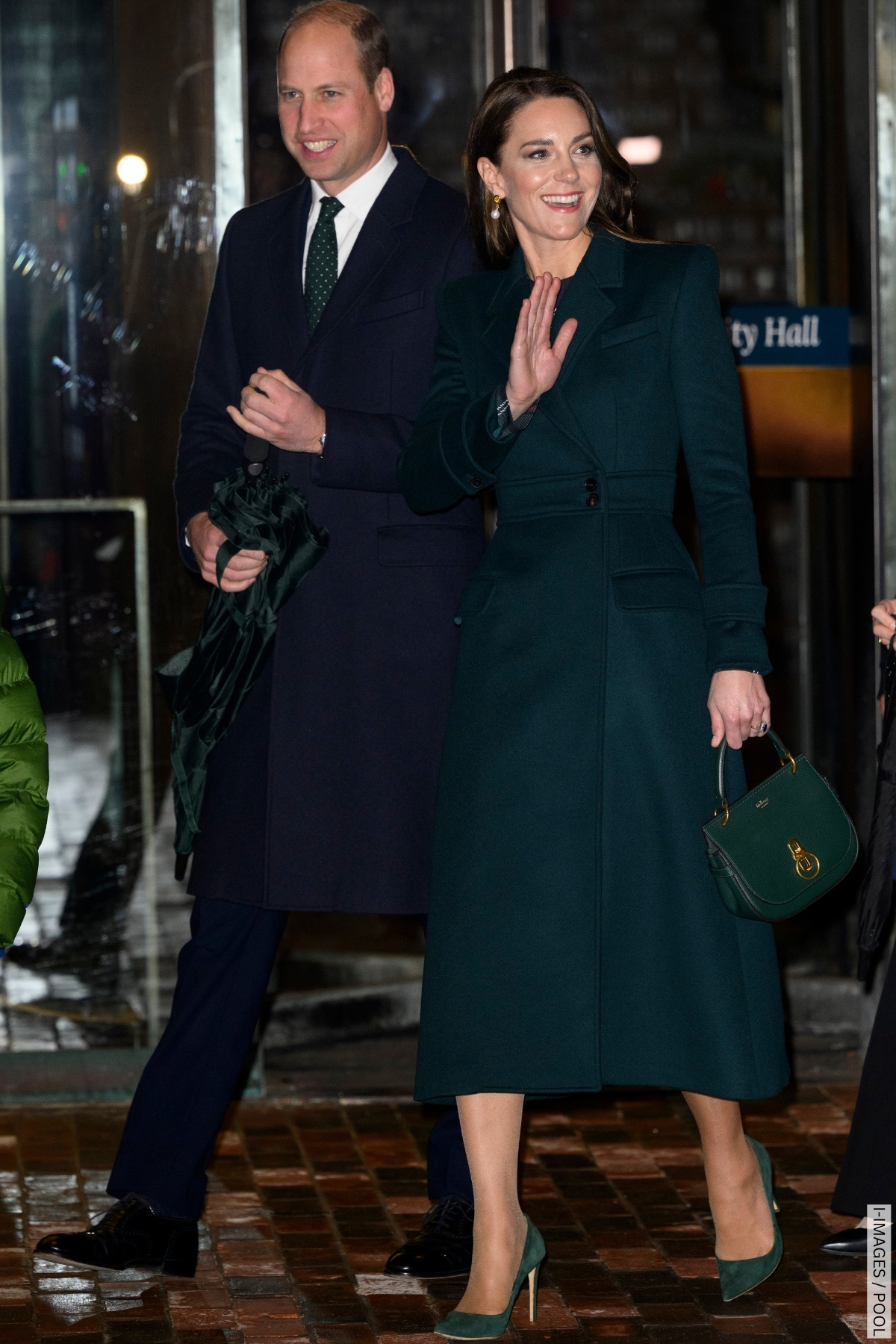 The Princess in her green tonal outfit during a visit to Boston 