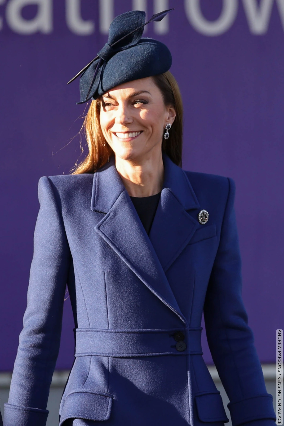 open lace back dress Kate Middleton Dark Navy Fashion Dress With Sleeves – Mislish