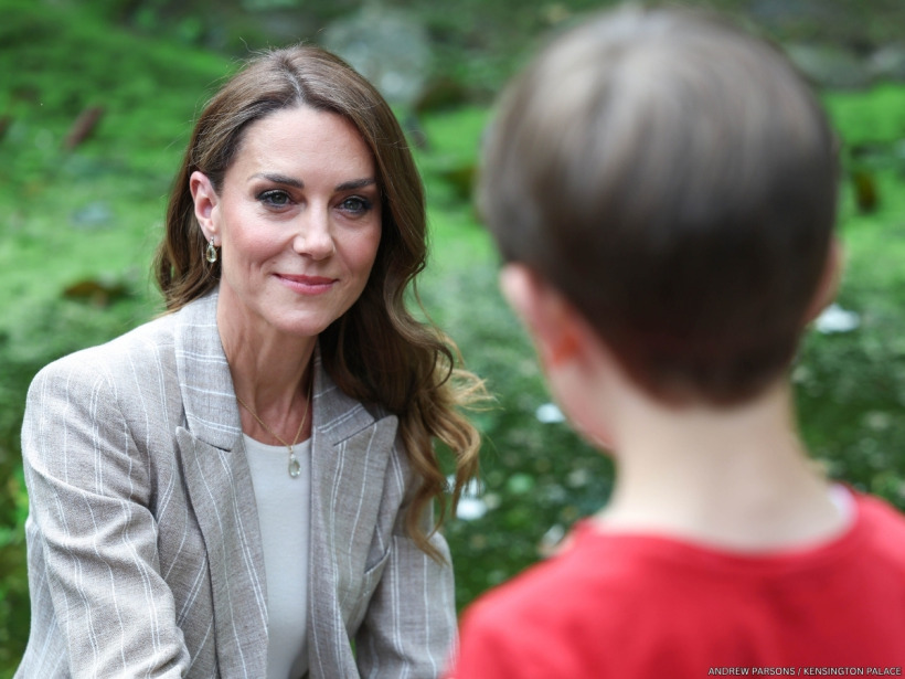 The Princess of Wales during the outdoor learning session.