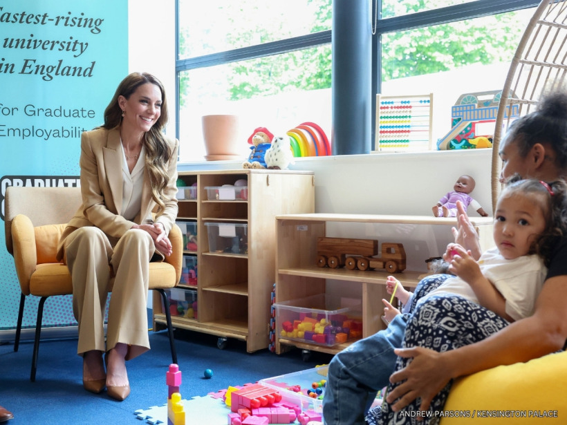 The Princess of Wales at the University of East London for the launch of Foundations for Life, a new resource from the Royal Foundation Centre for Early Childhood