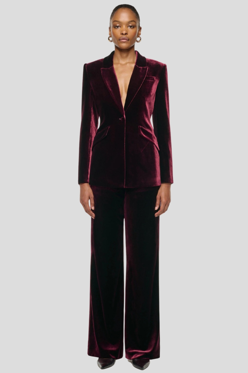 The roland mouret suit in velvet