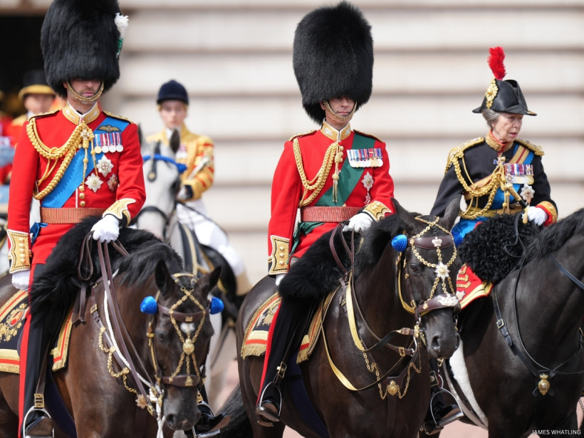 The Prince of Wales, the Princess Royal and the Duke of Edinburgh all rode on horseback