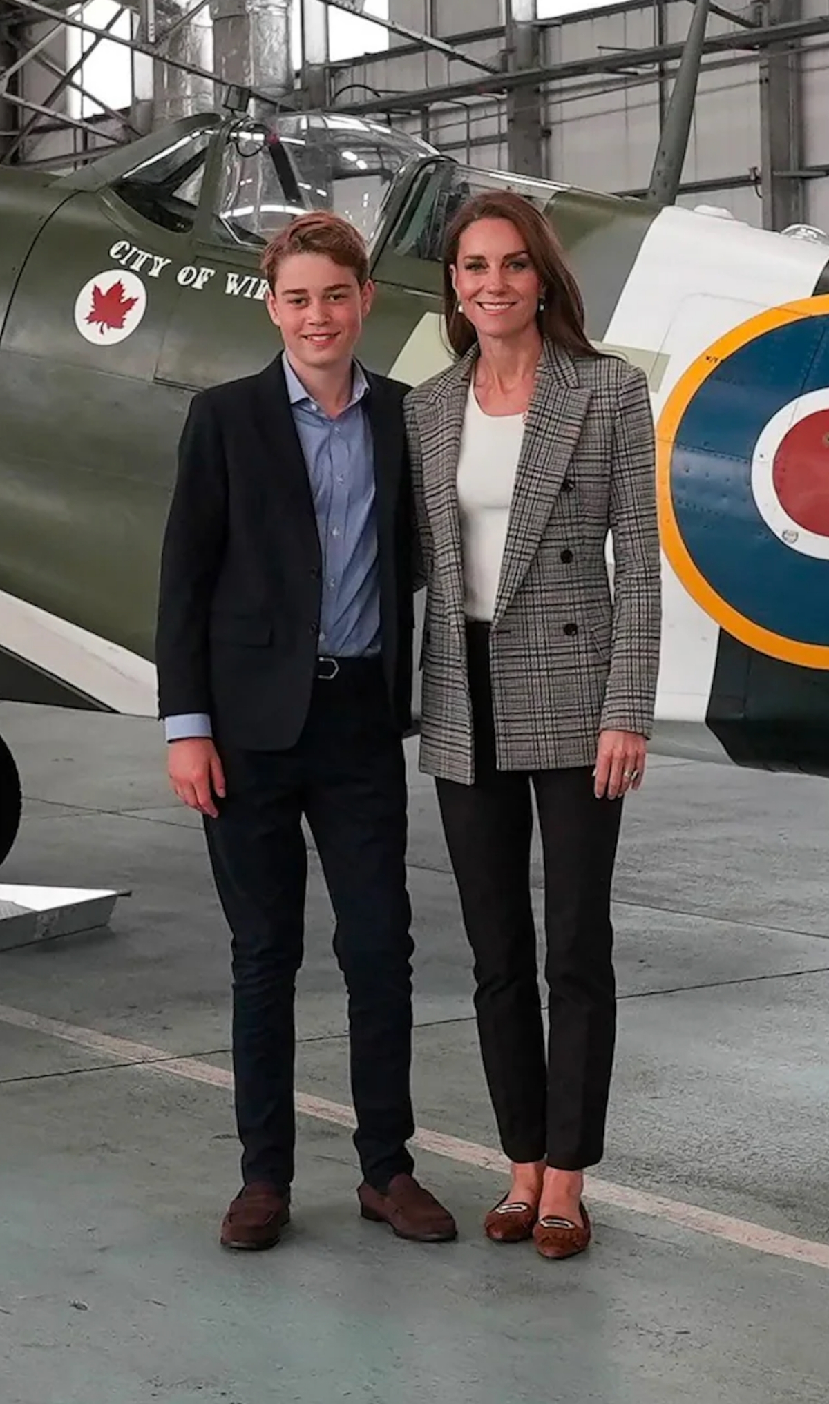 The Princess of Wales and Prince George during their visit to RAF Coningsby for Armed Forces Day